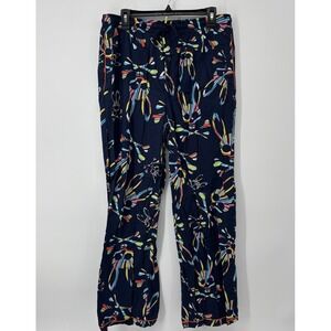 Psycho Bunny Men's Lounge Pajama Pants Large Blue Lime Bunny Logo All Over